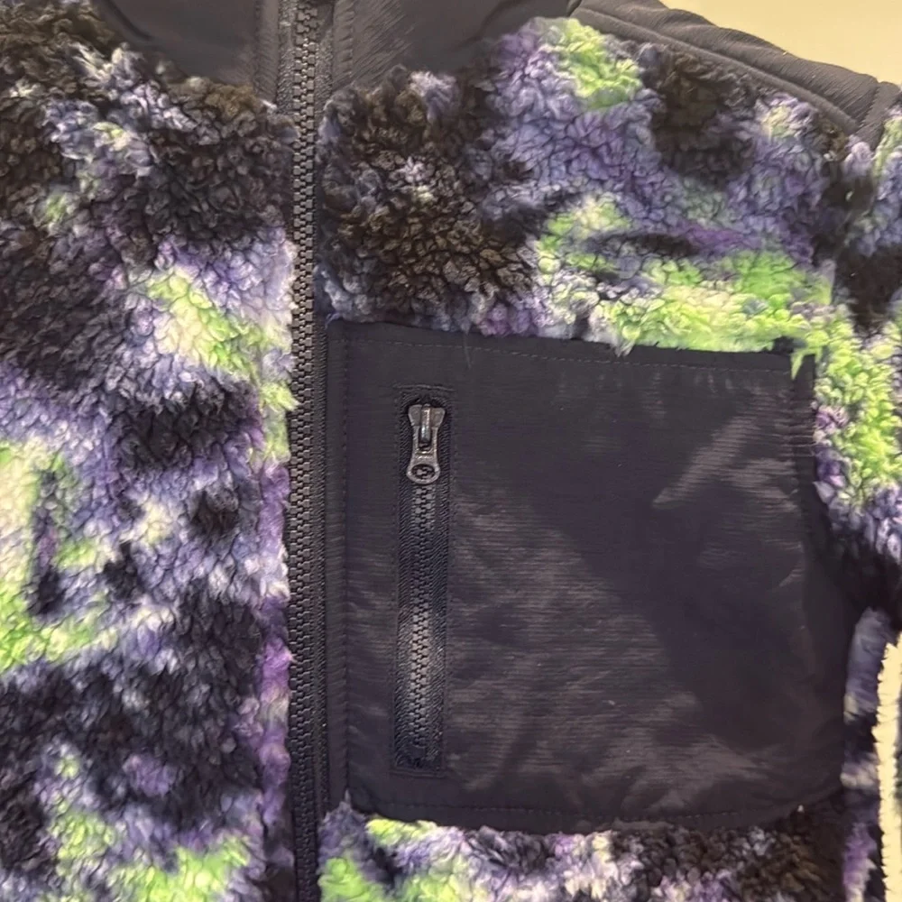 Art Class Orange and Steel Blue Sherpa Jacket with Pockets, NWT